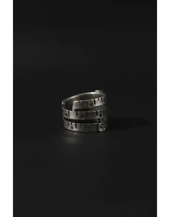 Antik Gümüş Kaplama Unisex Ayarlanabilir Anime Gothic Sarmal Yüzük