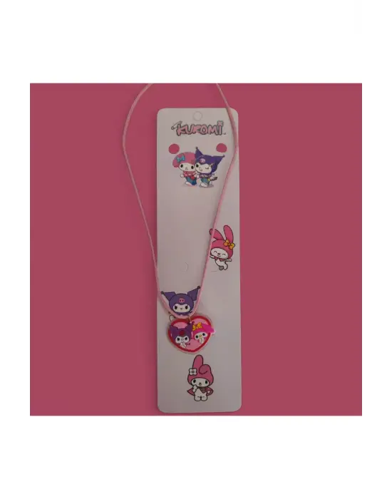 Anime Fantasy Magic Melody - Unisex Kuromi Hello Kity Çift Kolye 2 Adet