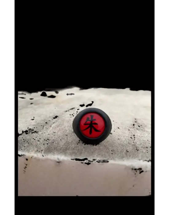Anime Naruto Akatsuki Itachi Mat Siyah Kaplamalı Kırmızı Ayarlayabilir Yüzük