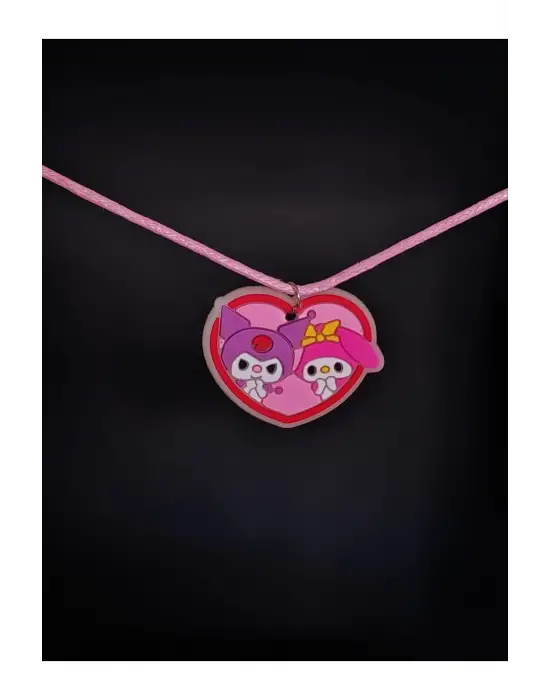 Anime Retro El Yapımı Paketli Hediyelik Sevimli Friends Kuromi Kolye