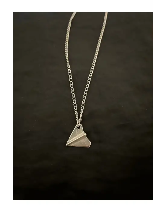 Antik Gotik Gümüş Kaplama Unisex Anime Naruto Sembol Zincirli Kolye