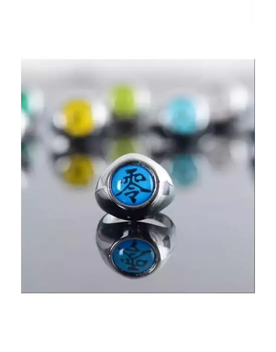 Antik Gümüş Kaplama Anime Naruto Akatsuki Itachi Mavi Ayarlanabilir Yüzük