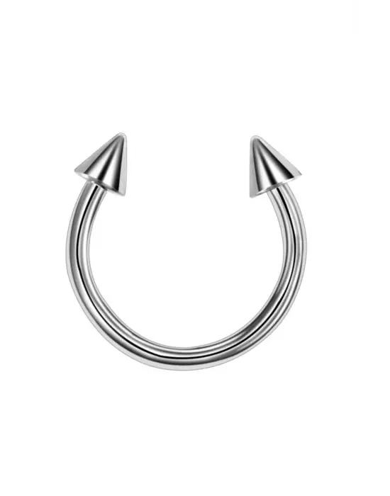 Antik Gümüş Kaplama Cerrahi Çelik Piercing Kulak-dudak-kıkırdak-tragus 8mm