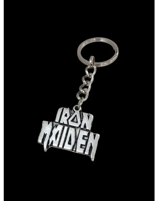 Antik Gümüş Kaplama İron Maiden Müzik Sembol Anahtarlık