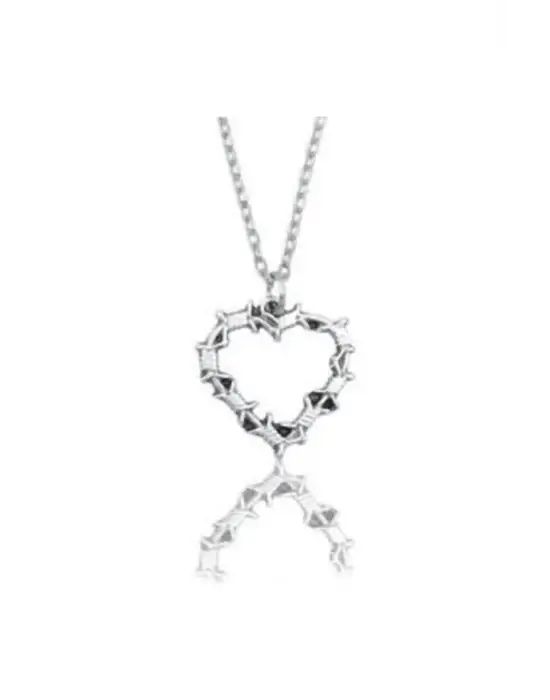 Antik Gümüş Kaplama Gotik Harajuku Sarmal Kalp Gothic Kolye