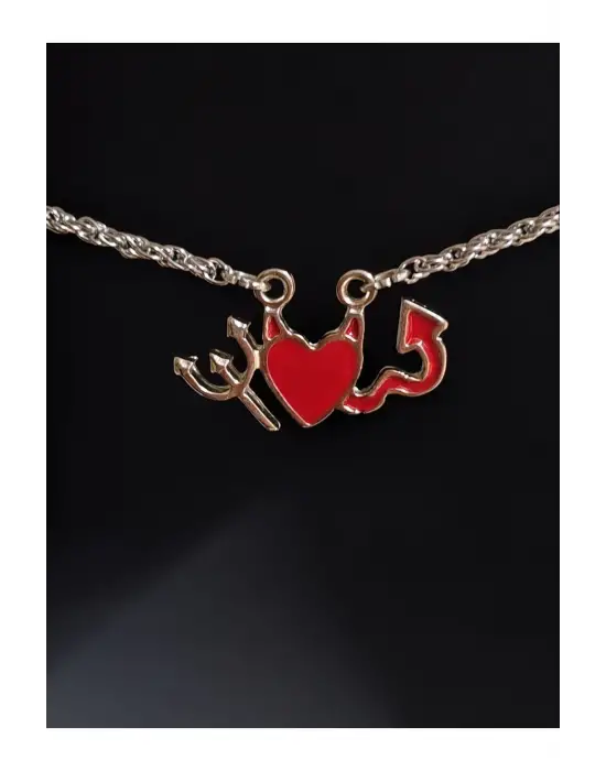 Antik Gümüş Kaplama Heart Gotik War Waper Unisex Zincirli Hediyelik Kolye