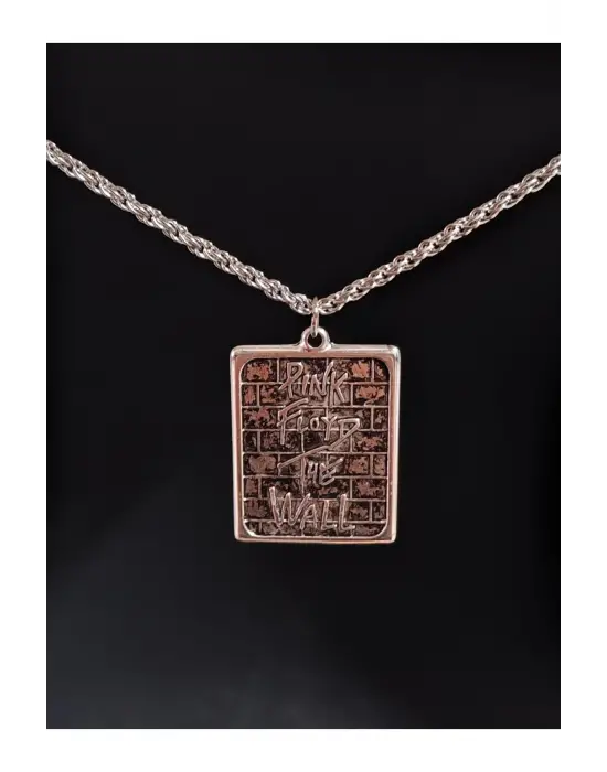 Antik Gümüş Kaplama Pink Floyd Sembol Unisex Zincirli Kolye