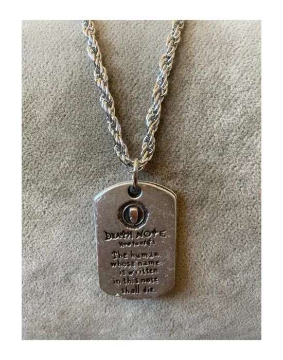 Antik Gümüş Kaplama Unisex Anime Death Note Anime Naruto Zincirli Kolye