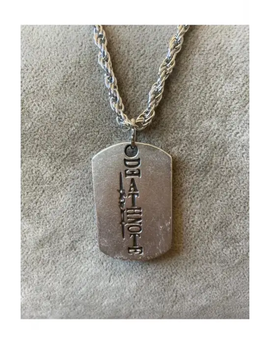 Antik Gümüş Kaplama Unisex Anime Death Note Anime Naruto Zincirli Kolye