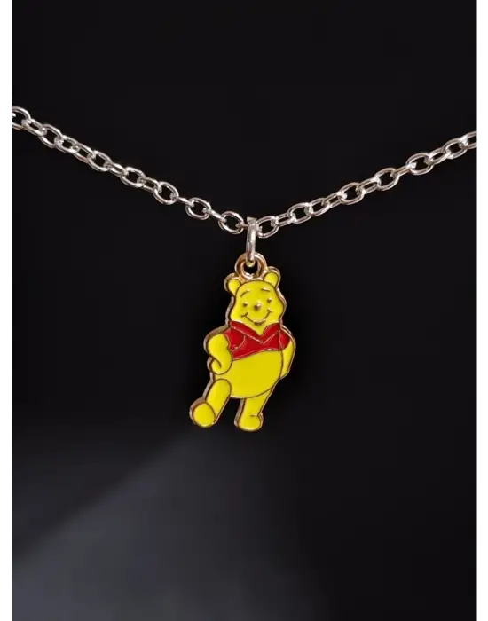 Antik Gümüş Kaplama Vintage Sevimli Bob Karakter Unisex Kolye