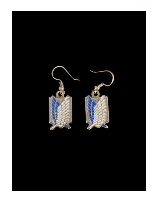 Antik Paslanmaz Çelik Gümüş Kaplama Attack On Titan Küpe