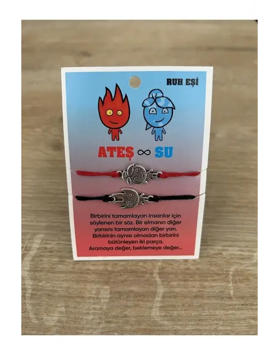 Ateş Ve Su Bileklik Ipli Sevgili Bilekliği Çift Arkadaş Bilekliği