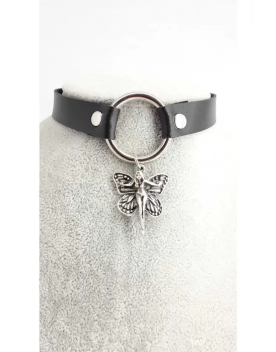 Gümüş Kaplama Antik Butterfly Angel Choker