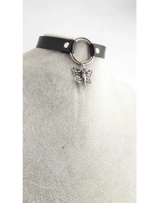 Gümüş Kaplama Antik Butterfly Angel Choker
