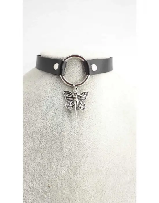 Gümüş Kaplama Antik Butterfly Angel Choker