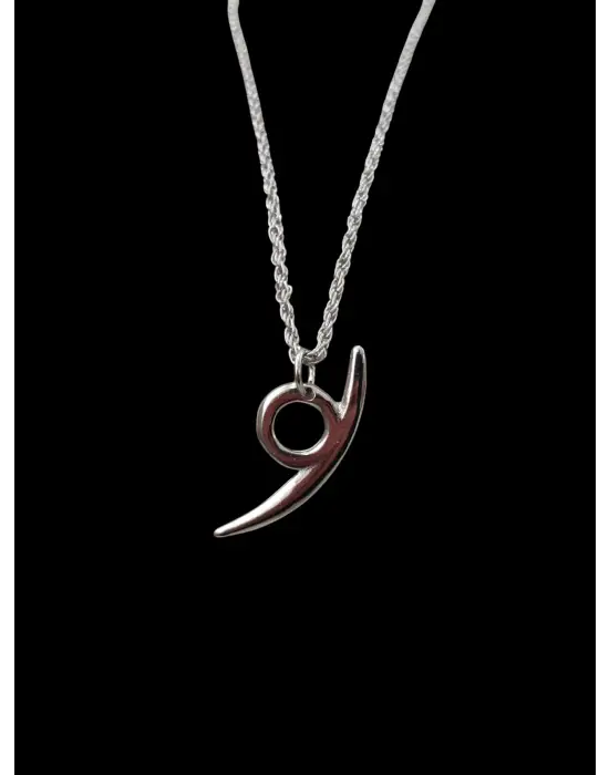 Gümüş Kaplama Renk Vav Harfi Figürlü Minimalist Unisex Zincir Kolye