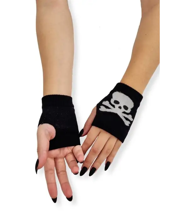 Harajuku Skull Kısa Eldiven