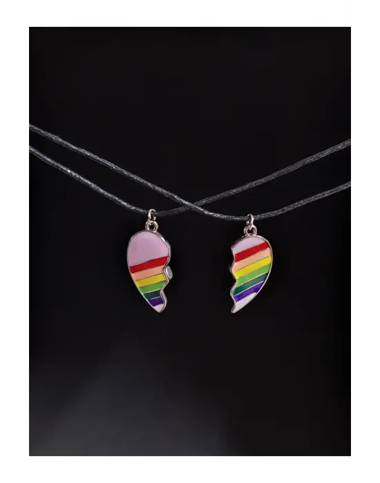 Hoodie 2 li Set Best Friends Mıknatıslı Arkadaşlık Hediyelik Unisex Kolyesi