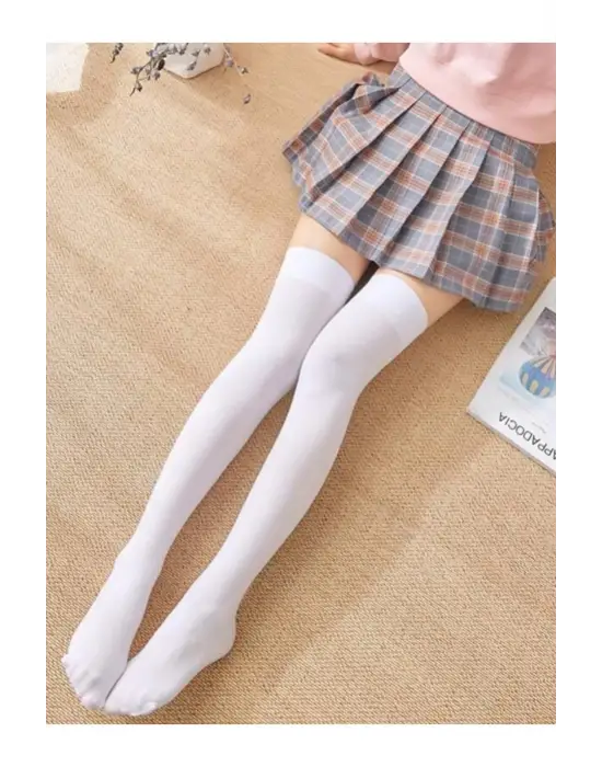 Hoodie Outdoor Diz Üstü Pamuklu Kadın/Kız Çorap