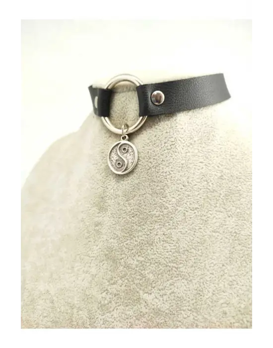 Kadın Ying Yang Suni Deri Choker