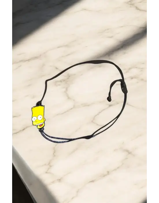 Özel Anime Karakter Simpsonlar Ayarlanabilir Hediyelik İpli Bileklik