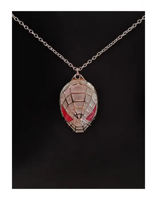 Retro Antik Kaplama Vintage Anime Spider Örümcek Adam Maske Unisex Kolye