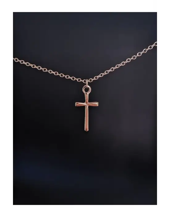 Retro Antik Kaplama Vintage Özel Ank Sembol Zincirli Unisex Kolye