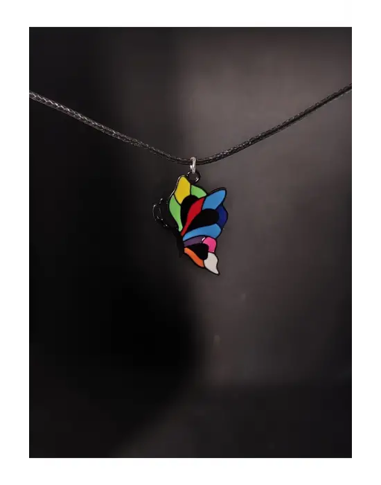 Retro Vintage Kelebek Butterfly Unisex Hediyelik El Yapımı Kolye