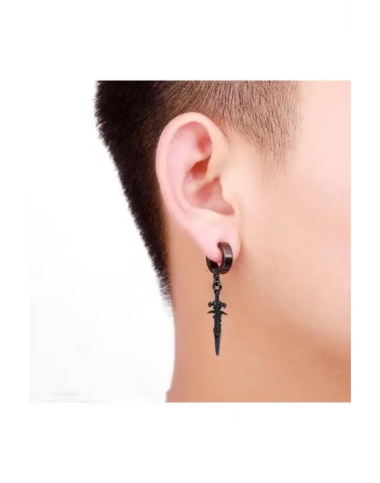 Vintage Punk Korean Heart War Kıkırdak Küpe