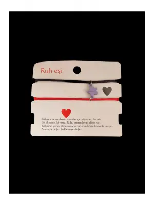 2 Adet Love Mıknatıslı Ruh Eşi Hediyelik Çift Bileklik Sevgilii Bilekliği