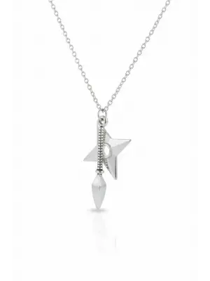 Antik Gümüş Kaplama Unisex Anime Naruto- Weapons Zincirli Kolye