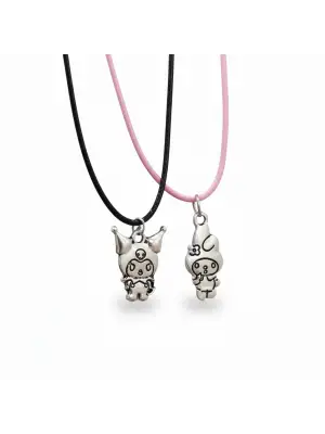 Anime Retro 2li Kuromi Paketli Hediyelik Kolye