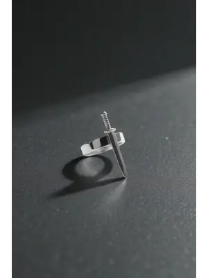 Antik Gümüş Kaplama Unisex Ayarlanabilir Anime Weapons Knife Bıçak Yüzük