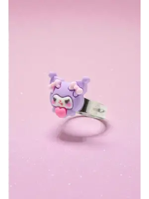 Renkli Kaplama Sevimli Anime Kuromi Ayarlanır Kuromi Yüzük