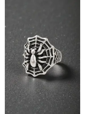 Antik Gümüş Kaplama Unisex Ayarlanabilir Spider Yüzük