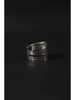 Antik Gümüş Kaplama Unisex Ayarlanabilir Anime Gothic Sarmal Yüzük