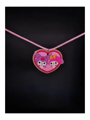 Anime Retro El Yapımı Paketli Hediyelik Sevimli Friends Kuromi Kolye