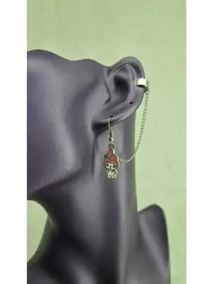 Anime Retro Fantasy Melody Çizgi Film Sıkışmalı Helix Küpe