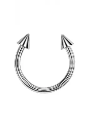 Antik Gümüş Kaplama Cerrahi Çelik Piercing Kulak-dudak-kıkırdak-tragus 8mm