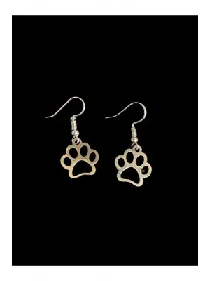 Antik Gümüş Kaplama Kadın Gotik Anime Pati Kedi Sevimli Küpe