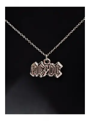 Antik Gümüş Kaplama Müzik ABC Elektro Gitar Fan Unisex Kolye