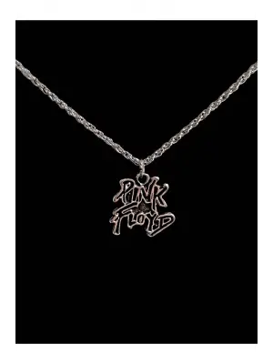 Antik Gümüş Kaplama Pink Floyd Rock Yazılı Heart Unisex Kolye