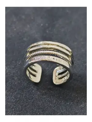 Antik Gümüş Kaplama Streetwear Ayarlanır Unisex Halka Yüzük