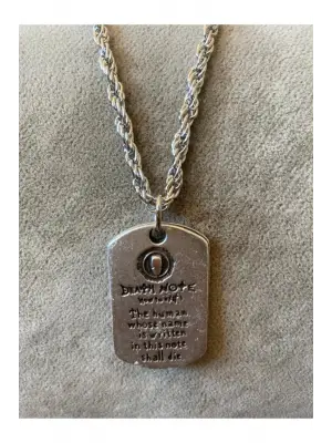 Antik Gümüş Kaplama Unisex Anime Death Note Anime Naruto Zincirli Kolye