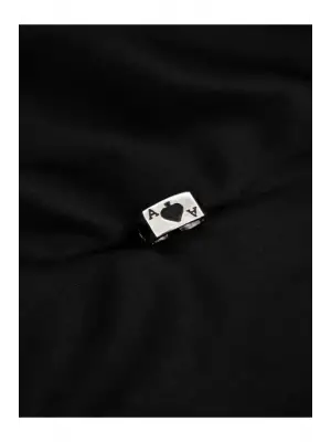 Antik Gümüş Kaplama Unisex Ayarlanabilir Gotik As Maça Yüzük