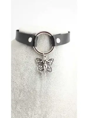 Gümüş Kaplama Antik Butterfly Angel Choker