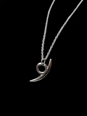 Gümüş Kaplama Renk Vav Harfi Figürlü Minimalist Unisex Zincir Kolye