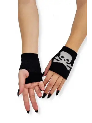 Harajuku Skull Kısa Eldiven