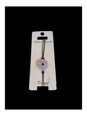 İhtişamlı Hediyelik Ayarlanabilir Siyah İpli Sembol Bileklik