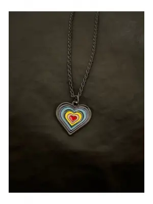 Kalp Rainbow Kolye